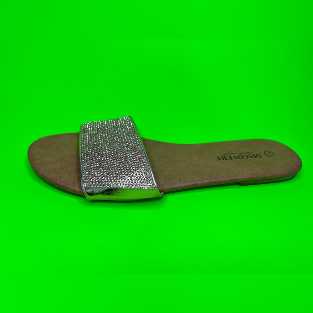 Rose Gold Rhinestone Slides - Picture 2 of 4